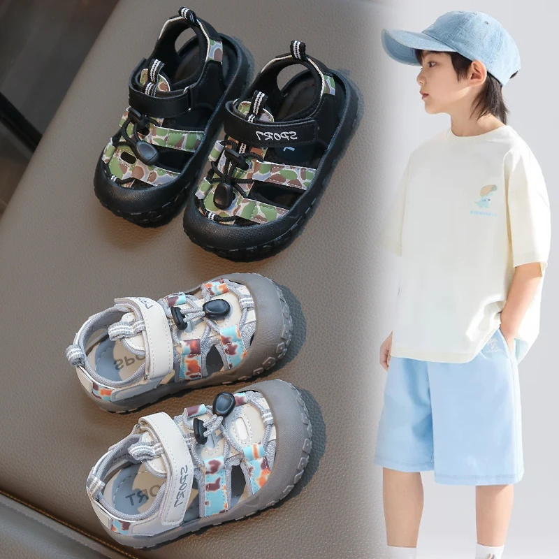 儿童机能凉鞋1-7岁夏季新款女童鞋子防滑宝宝鞋5包头2男童沙滩鞋3