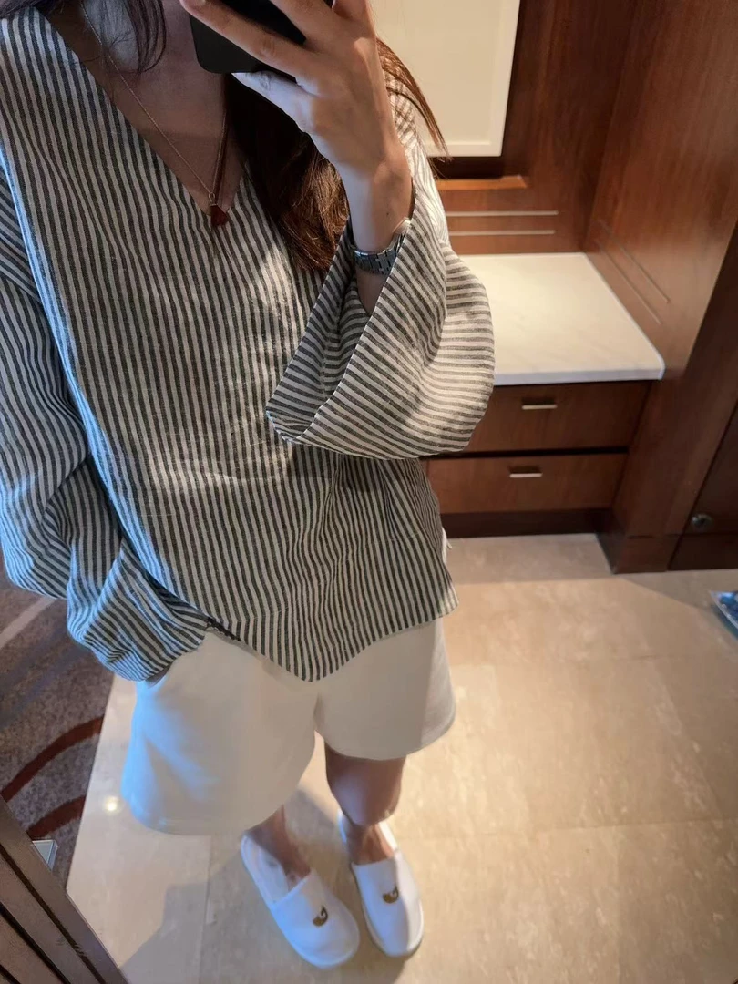 ［IAMMEIYA］-大骨架穿搭 100亚麻衬衫755