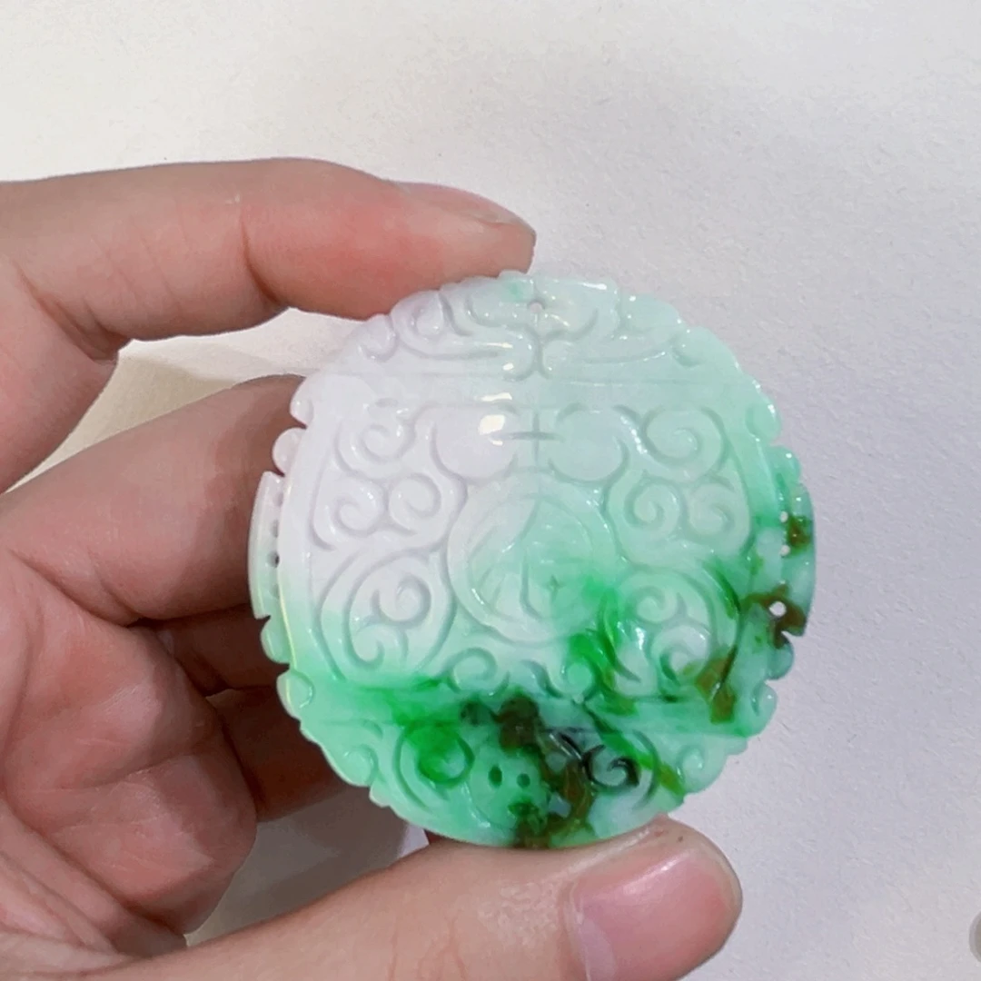 翡翠未镶嵌吊坠(赠链)代编织