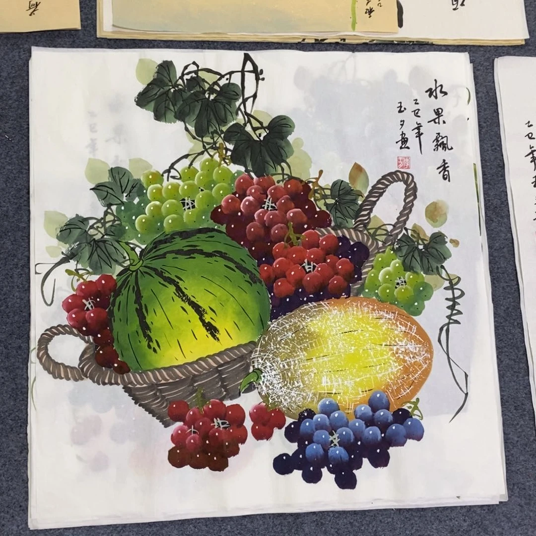 国画尺寸68✖️68斗方精品手绘画