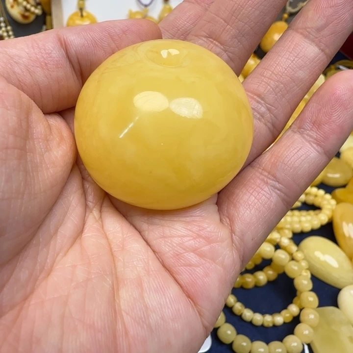 蜜蜡未镶嵌毛衣链天然蜜蜡