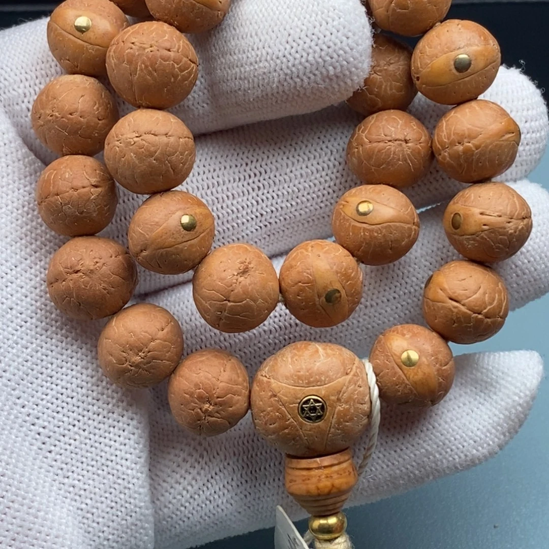 凤眼菩提手串飞碟13mm铜钉27颗