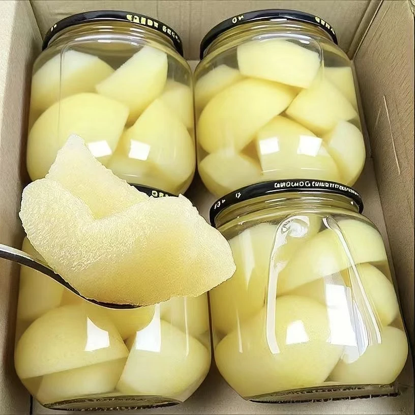 雪梨罐头510克果香浓郁肉质清甜水果罐头一箱4瓶梨罐头开盖即食