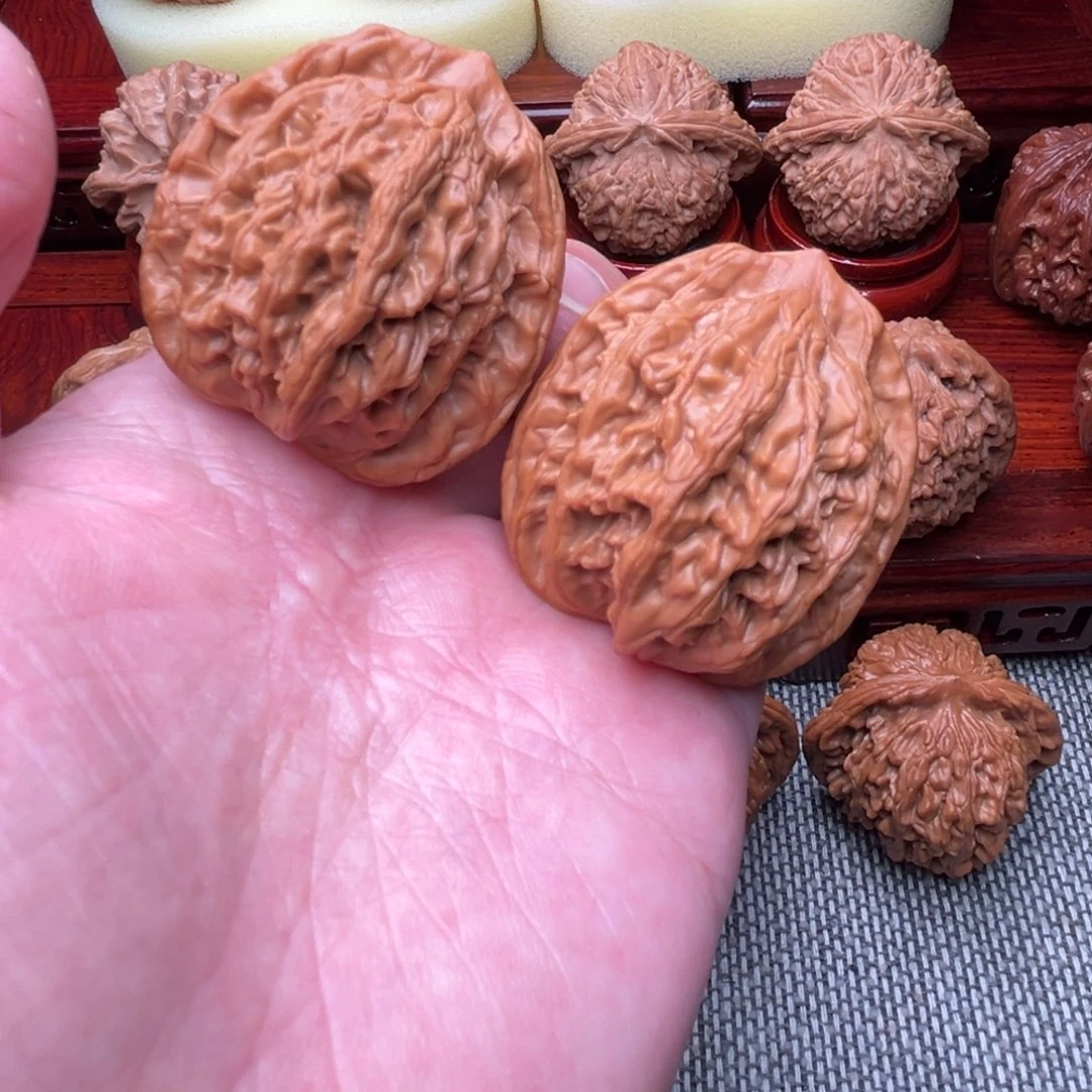 吊坠文玩核桃麦穗虎头41尺全品