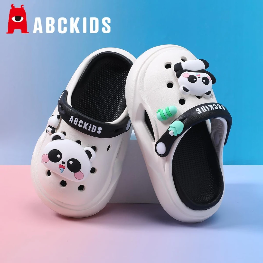 Abckids儿童洞洞鞋男童拖鞋夏季室内女童防滑宝宝大童外穿沙滩鞋