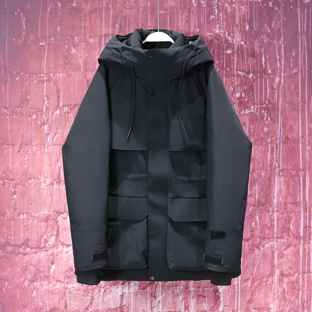 【LIANG哥女装】2024冬季户外休闲石墨黑长款风壳羽绒服RY240201A