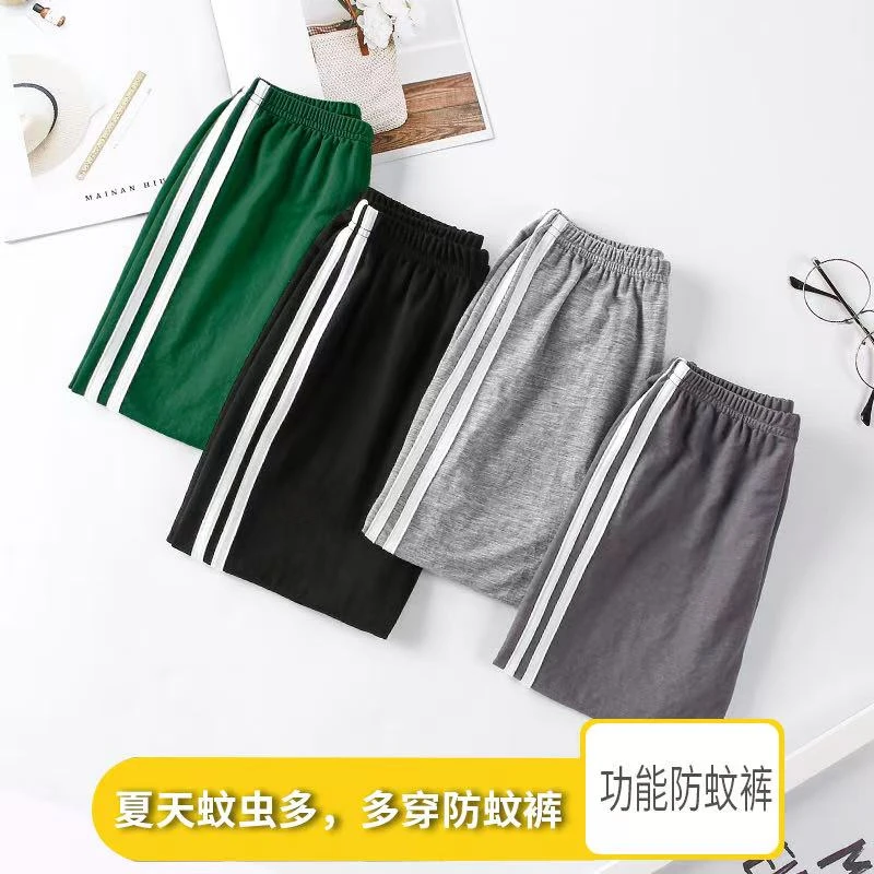 休闲韩版休闲裤通用复古工装风男童长裤夏季防蚊裤