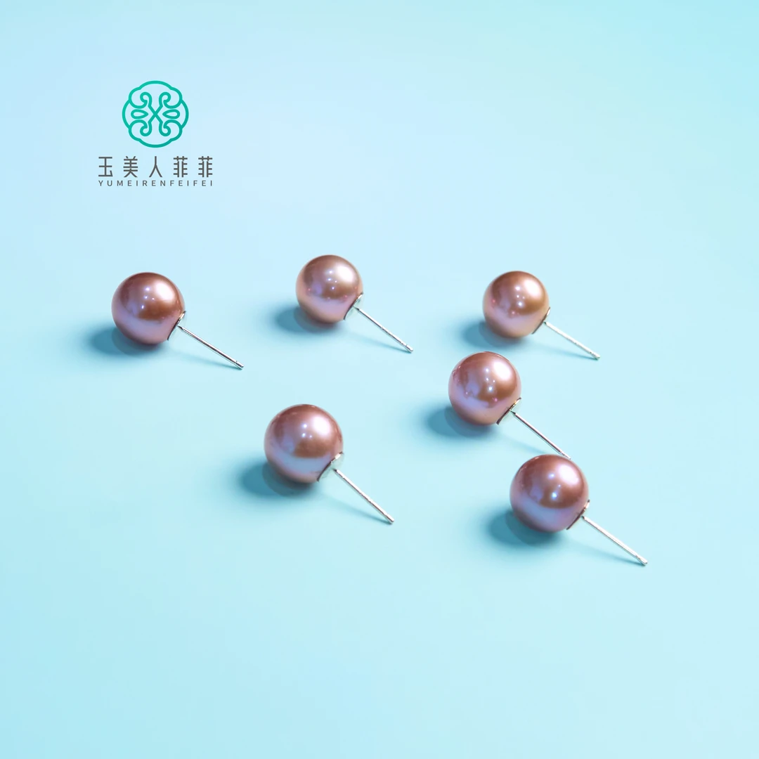 珠光宝气#珍珠耳钉约10mm-多样性发一