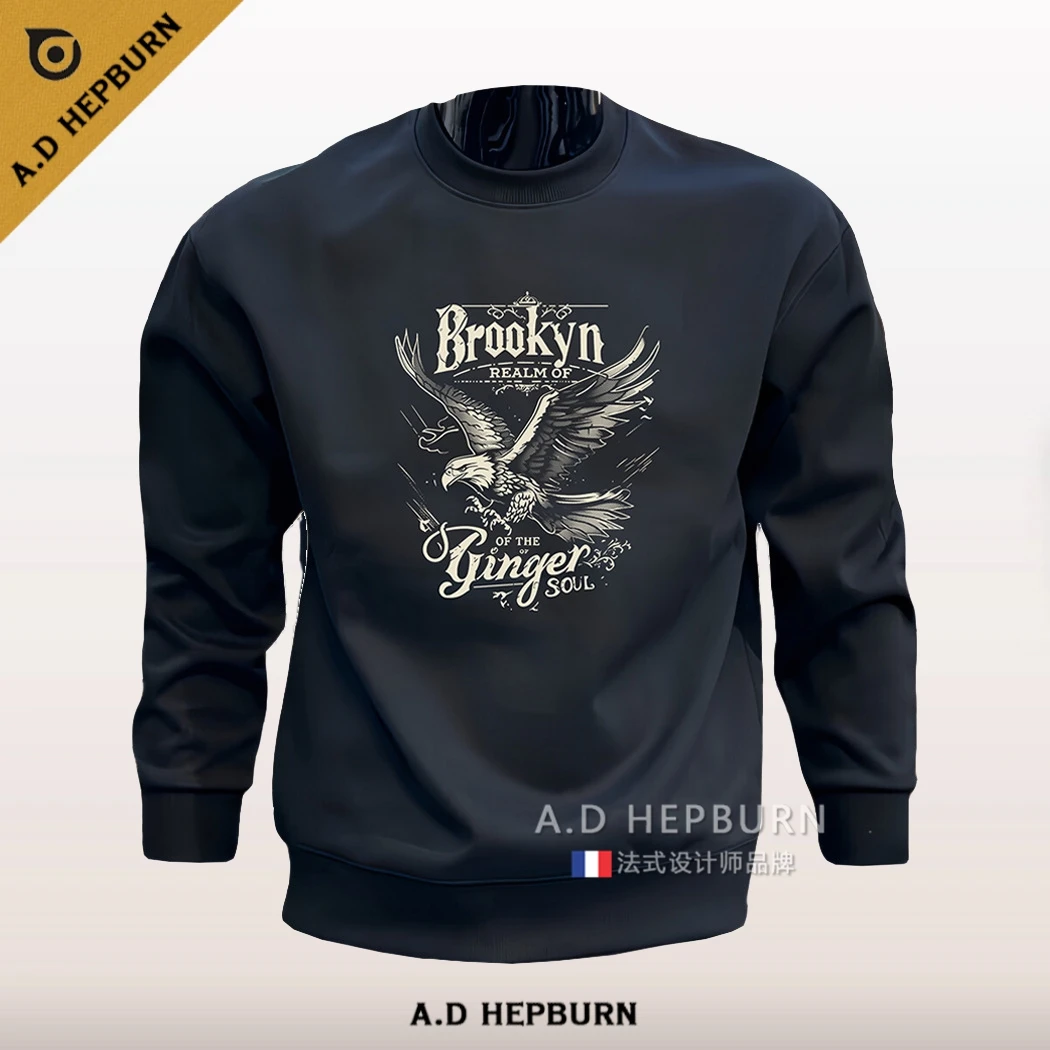 卫衣男秋冬新款保暖加绒长袖印花上衣潮牌时尚休闲百搭舒适打底衫