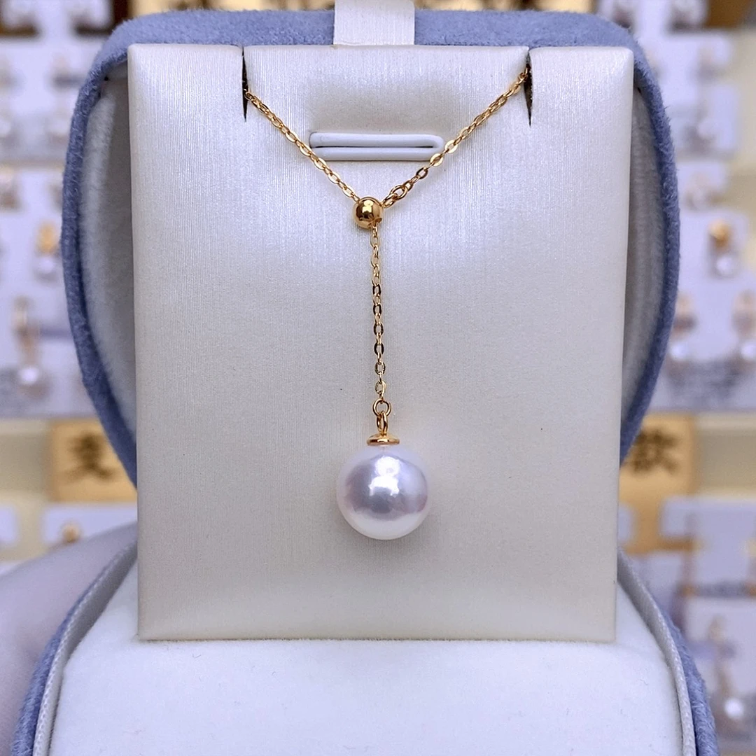 海水珍珠套链18K金镶嵌