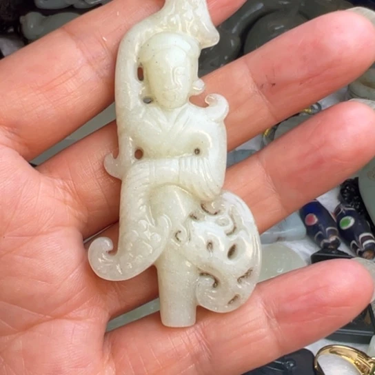 软玉未镶嵌挂件把件