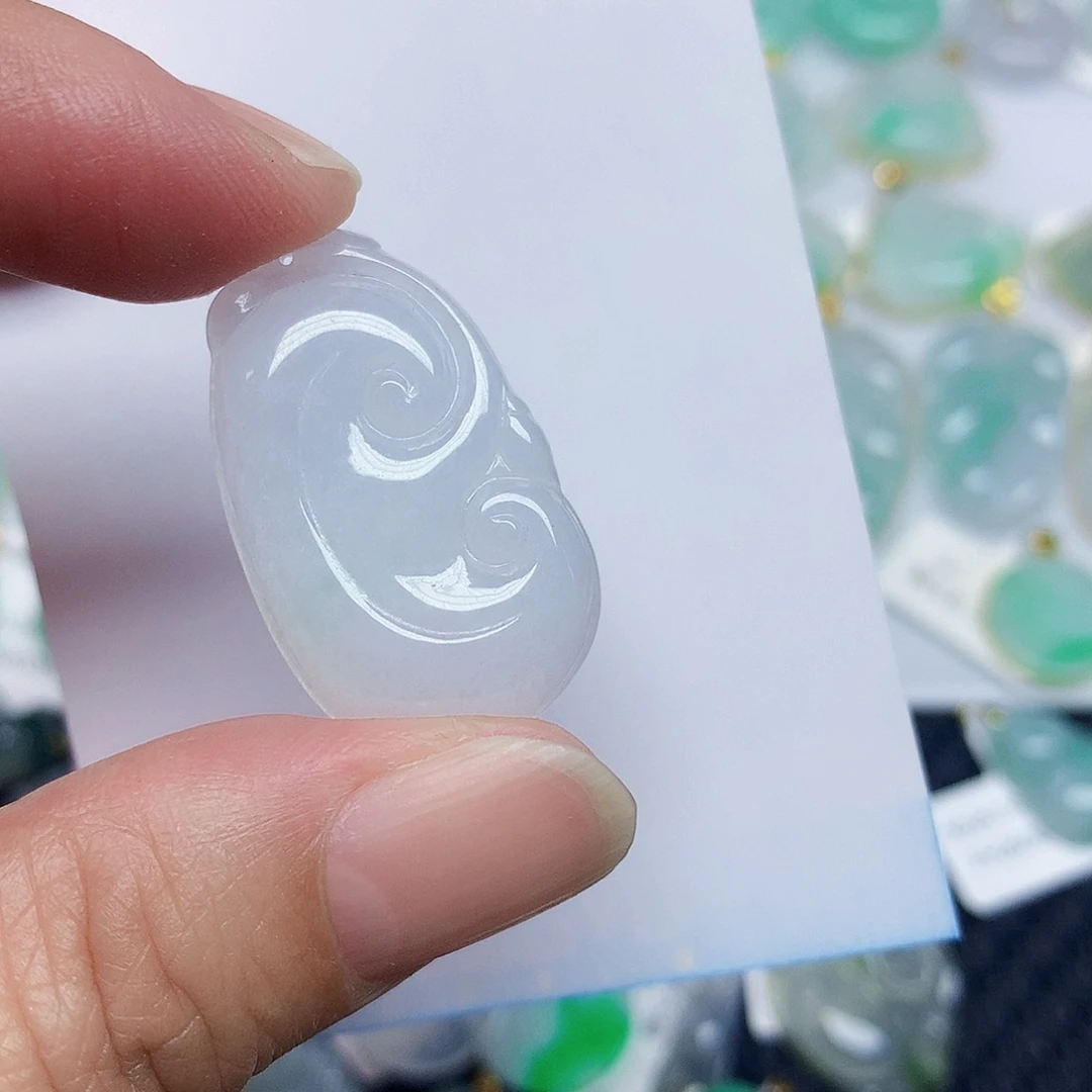 翡翠未镶嵌颈饰356789