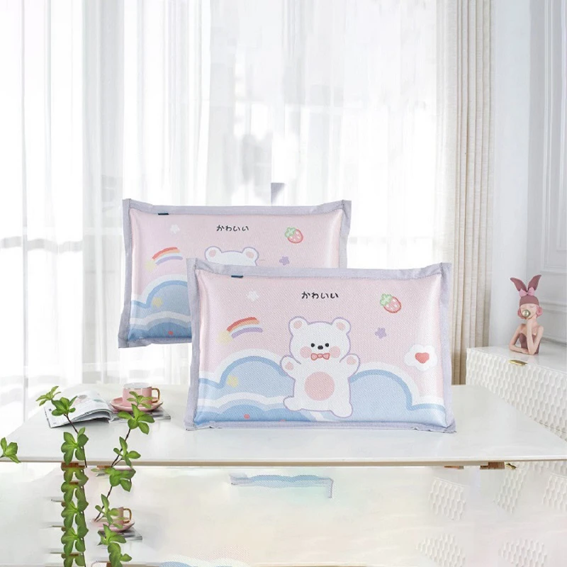 夏季冰丝枕头套可水洗机洗枕席夏天凉席枕套单人夏凉枕芯套单个装