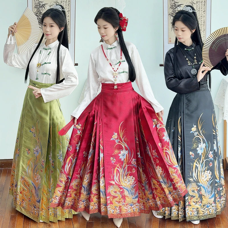 汉应2025新款龙凤呈祥马面裙春夏新中式女套装提花明制婚礼敬酒服