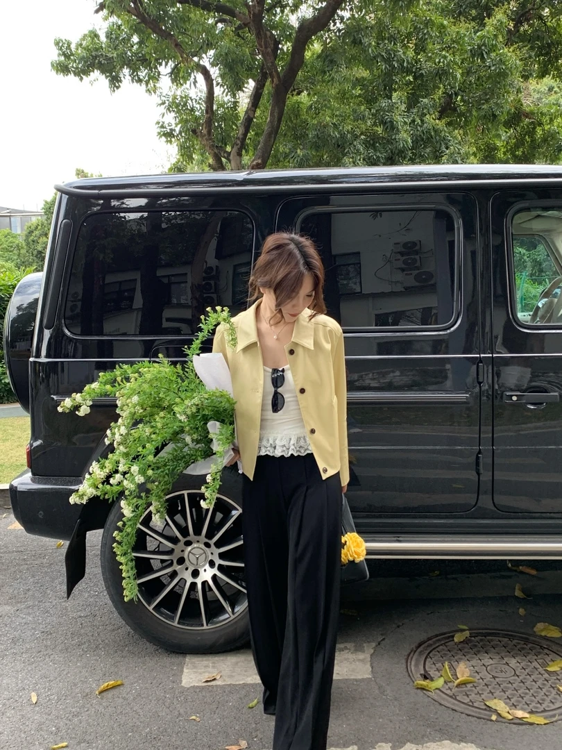 【DUOMI】春季新款女装百搭时尚小众风格设计感外套上衣D5706