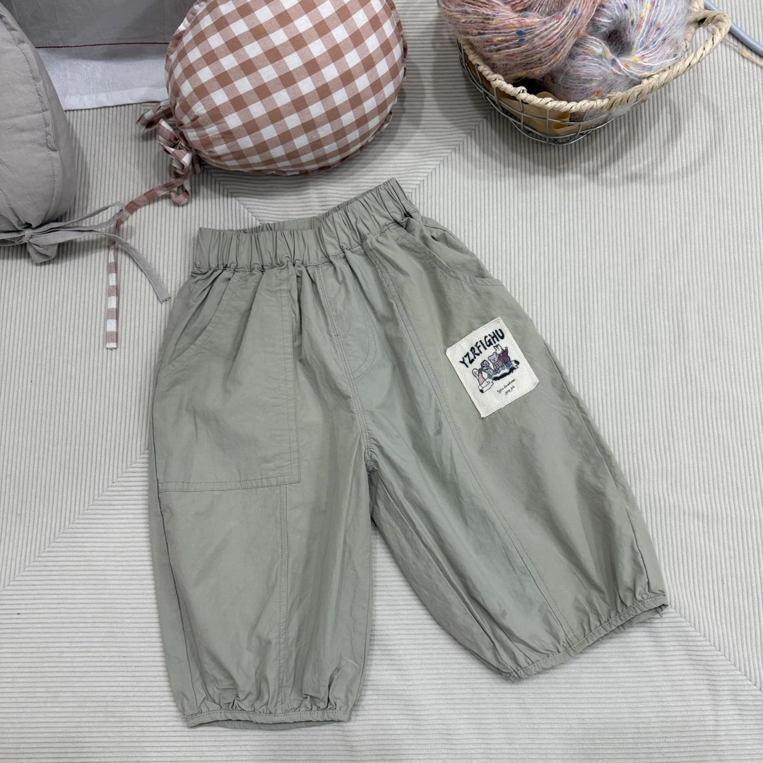 CS105-儿童休闲薄九分裤夏季新款男童韩版裤宝宝休闲中裤薄百搭