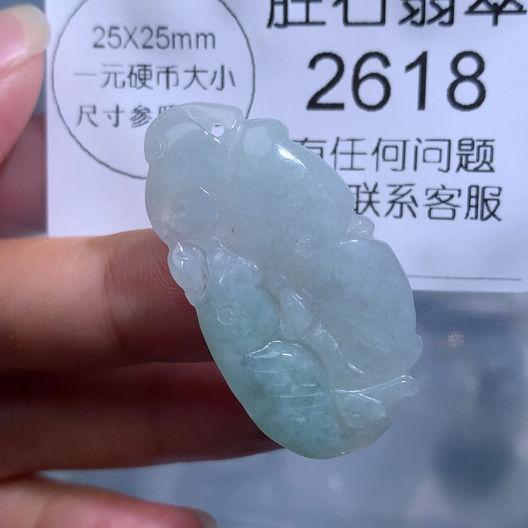 翡翠未镶嵌颈饰2618。