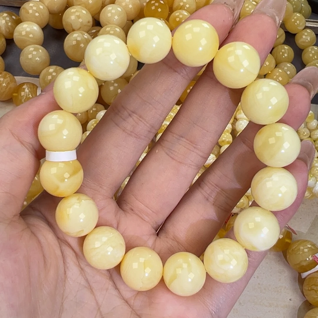 琥珀未镶嵌手链23白蜡