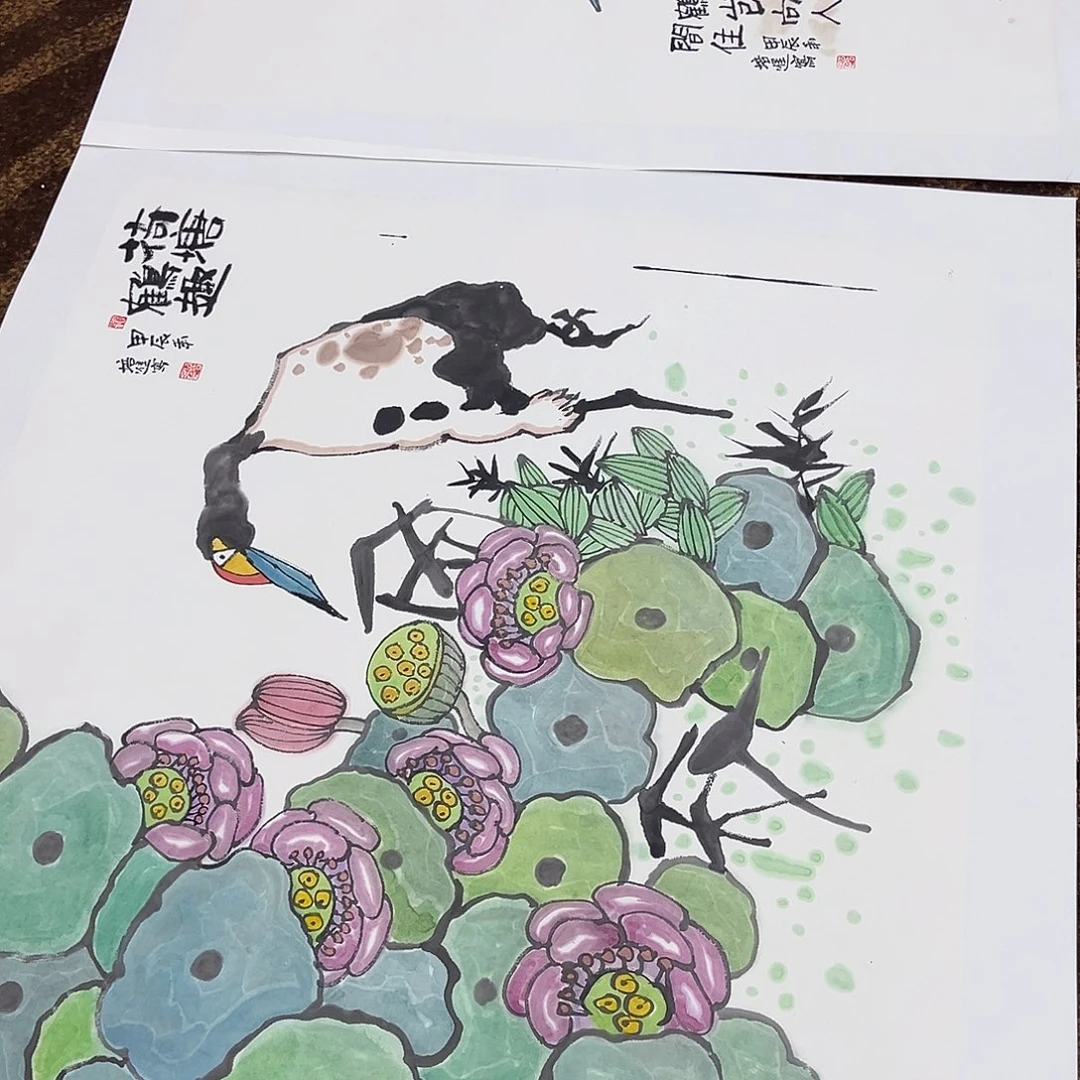 国画@***北绘画作品多次参加
