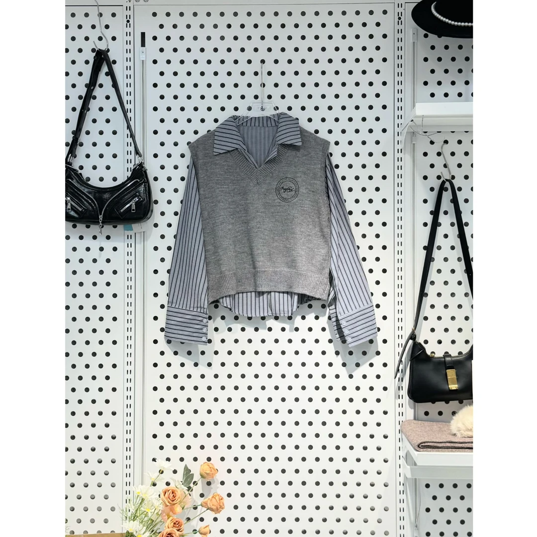 《婷婷专属》D5F30633B 女士春季马甲+衬衫