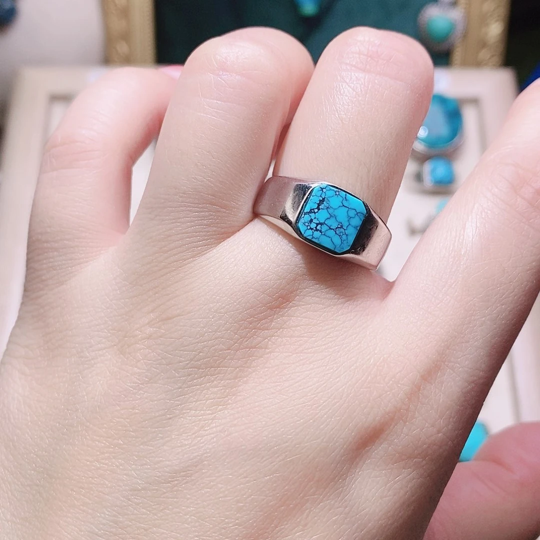 绿松石银S925镶嵌挂件