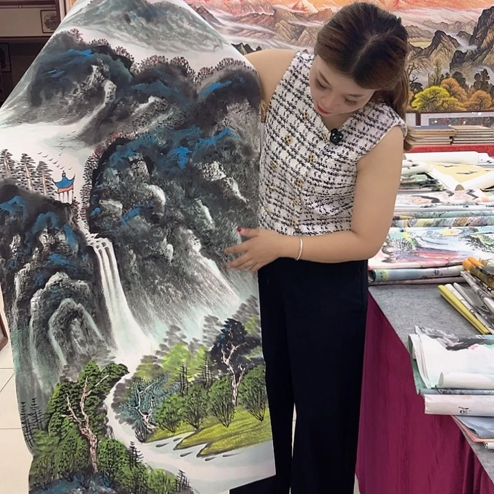 国画纯手绘宣纸花鸟山水