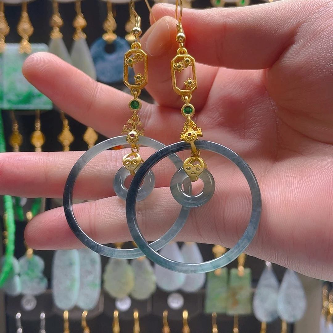 翡翠未镶嵌耳饰翡翠