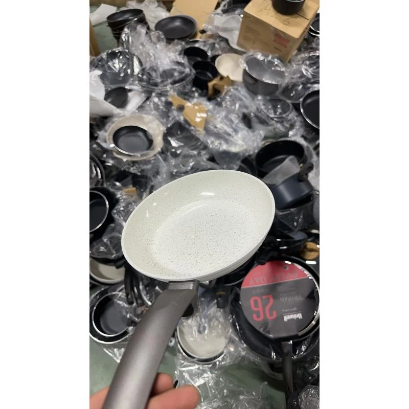 A14 煎锅炒锅不粘锅口径18 高度7 外贸尾货部分微瑕，介意勿拍
