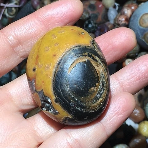 石材眼睛石原石单颗