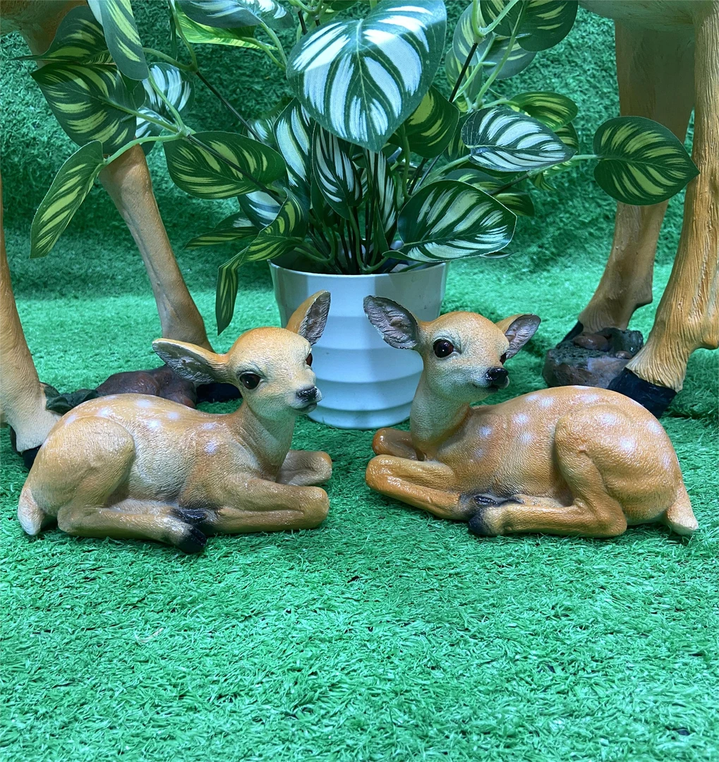 可爱小鹿摆件玄关酒柜花园庭院多场景装饰品