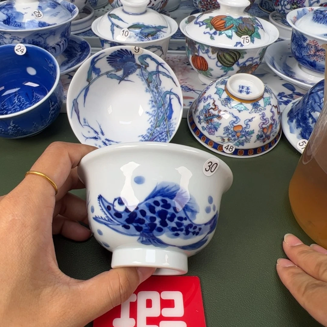 景德镇纯手工纯手绘茶具木木30