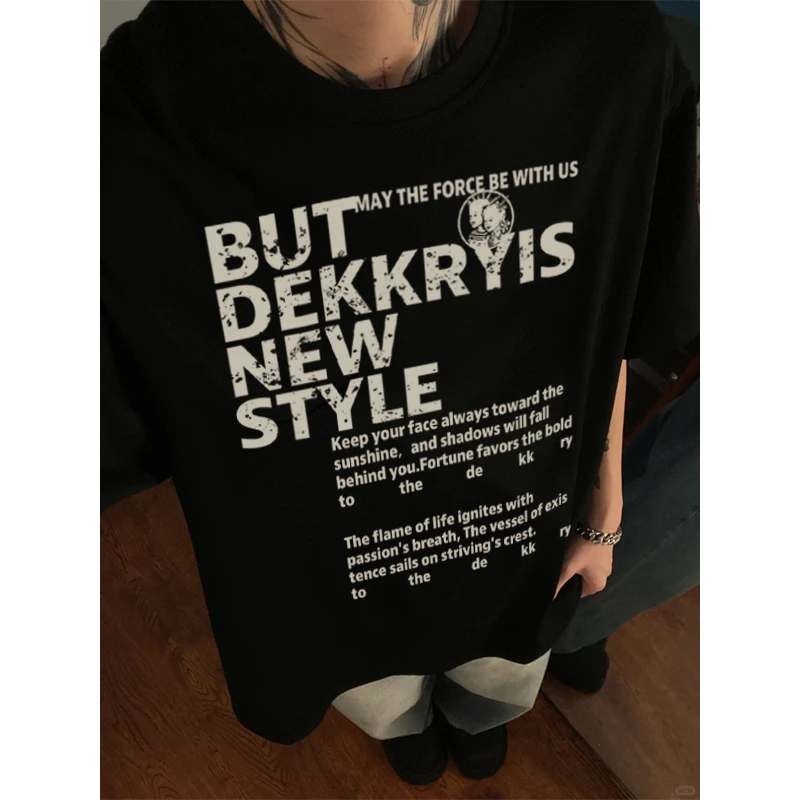 labzaa美式潮牌复古字母印花短袖T恤男女夏季纯棉休闲情侣款上衣