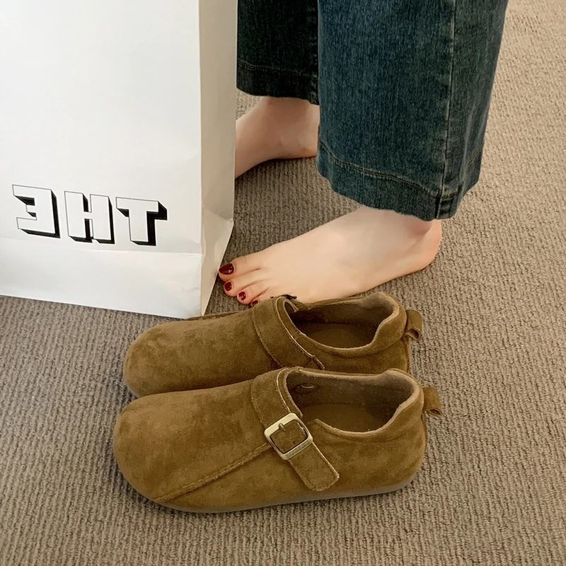 百搭软底勃肯鞋女洋气新款秋冬春季一脚蹬博肯豆豆鞋女女款鞋子