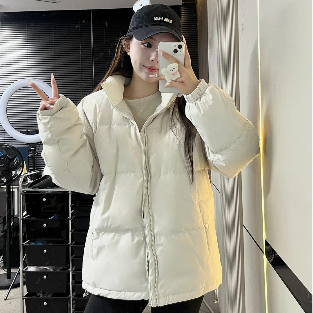 秋冬简约净版羽绒服加厚保暖仿佛外套男女同款88666