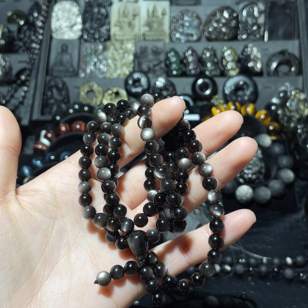 丶***柒黑曜岩未镶嵌珠宝奇石