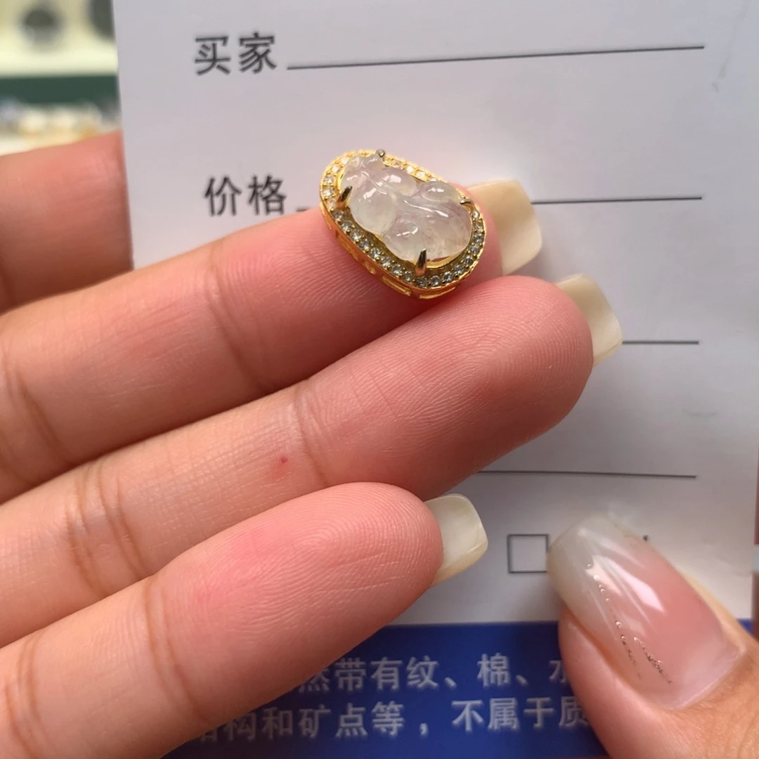 颈饰银S925镶嵌翡翠