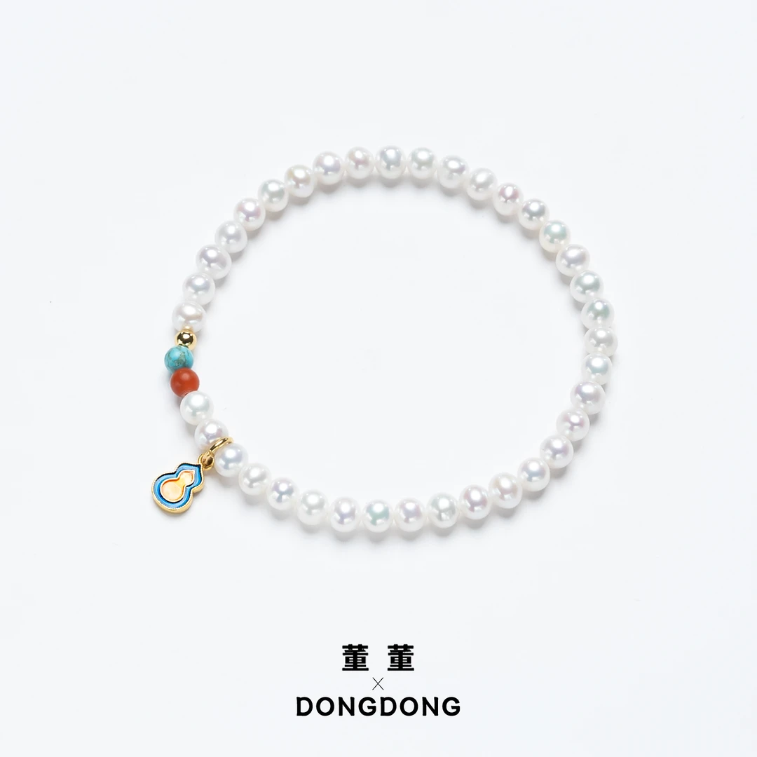 DDX664【董董】天然淡水珍珠手链/葫芦/4-5mm