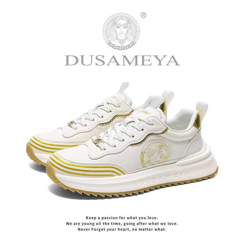 DUSAMEYA/杜莎米娅奢品男鞋情侣轻奢潮鞋潮流男士休闲阿甘鞋D6705