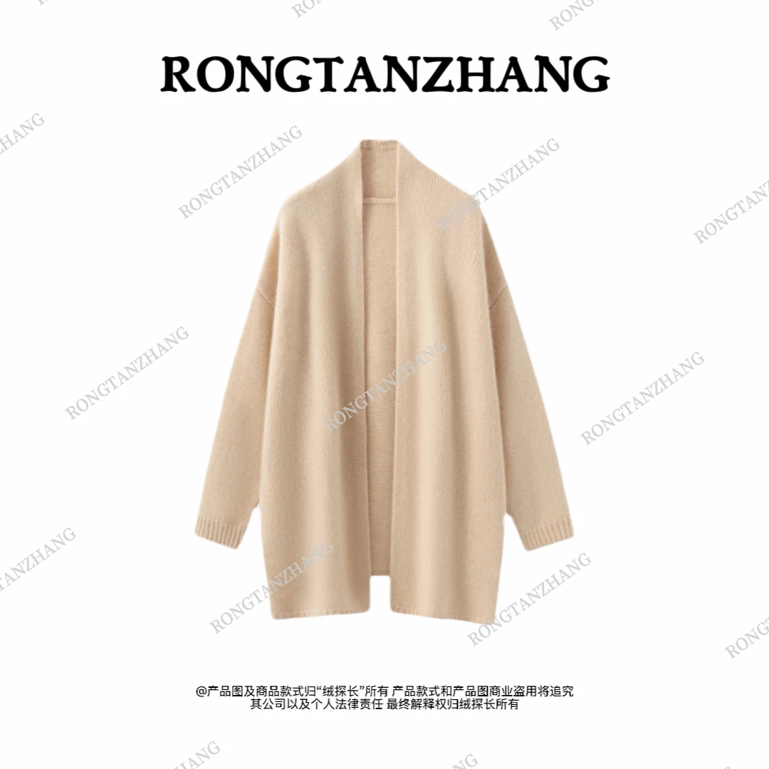 【轻奢老钱】软糯*山羊绒3针5股厚款保暖气质秋冬纯色长袖羊绒衫女