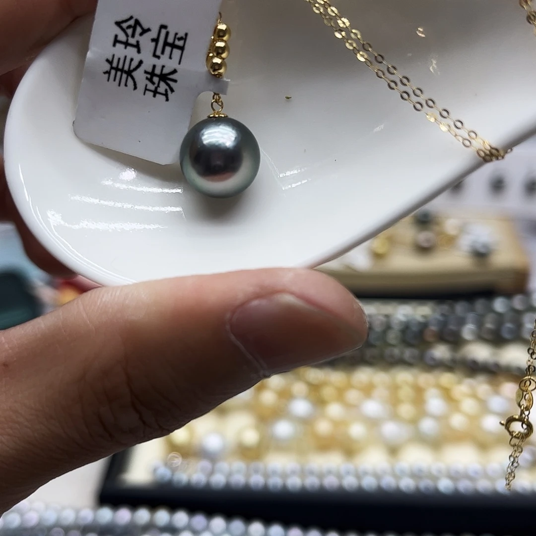 海水珍珠18K金镶嵌颈饰