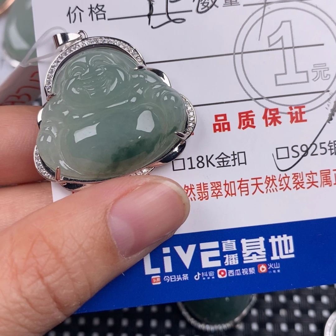 翡翠银S925镶嵌颈饰