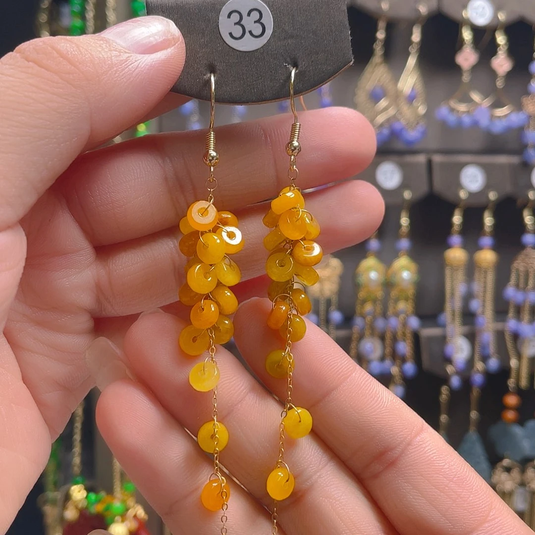 翡翠合金耳饰翡翠