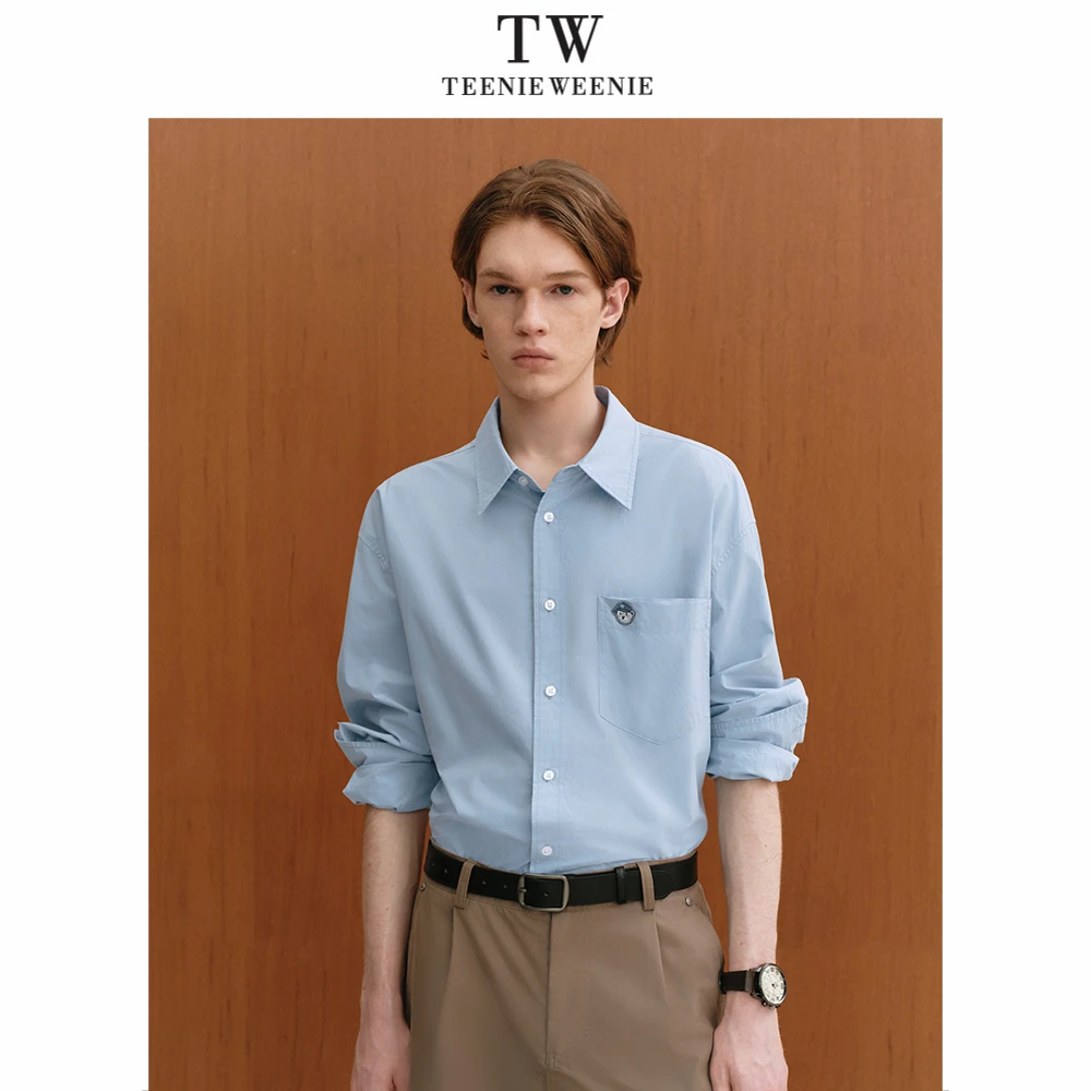 TeenieWeenie小熊衬衫欧若风2025春夏刺绣时尚上衣TNYW256403I