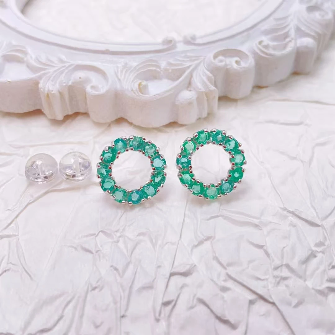 JSZME0213祖母绿耳钉(3分左右)