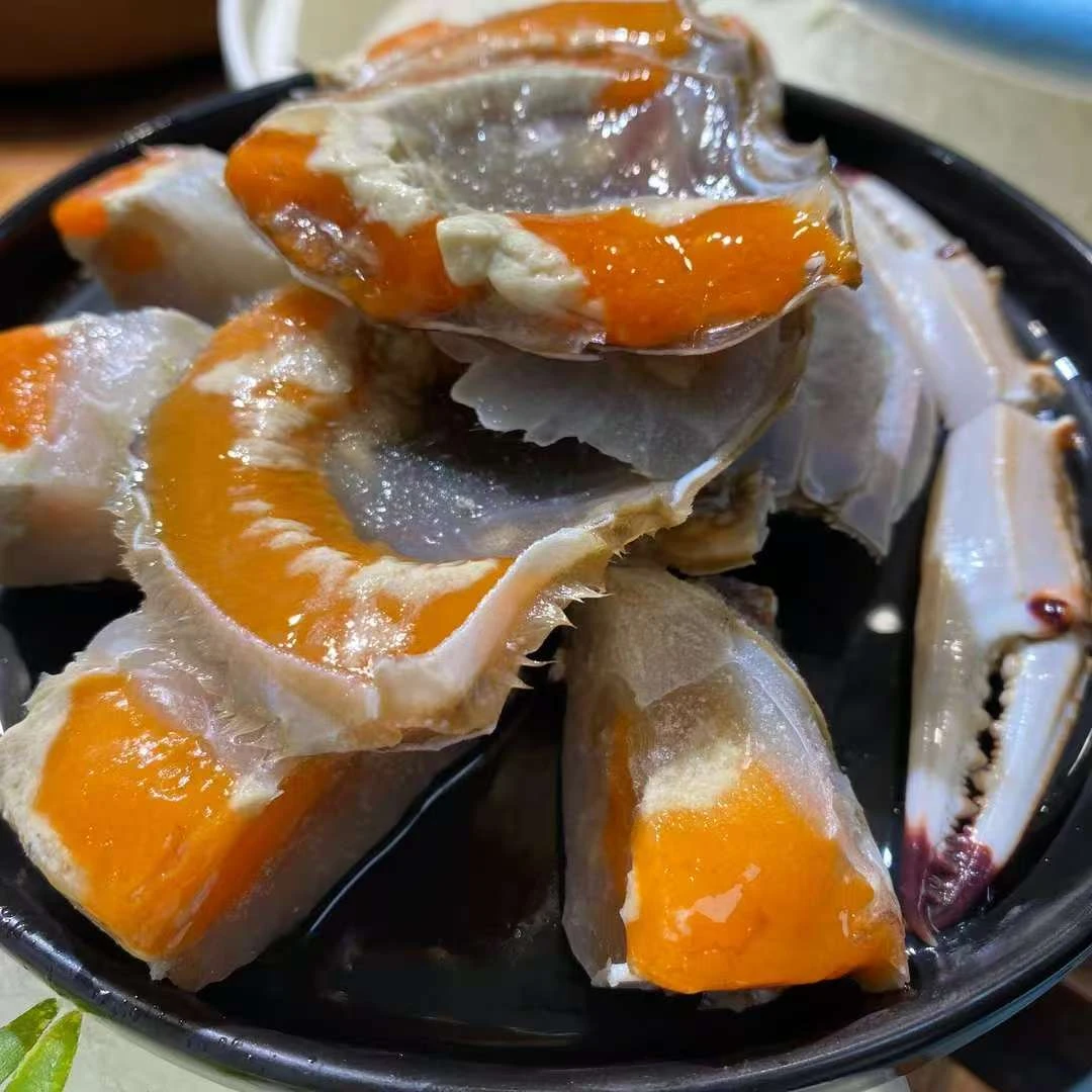 【甬上名灶】红膏到脚二级4-6两飞机蟹膏是橙黄的 舟山本地蟹