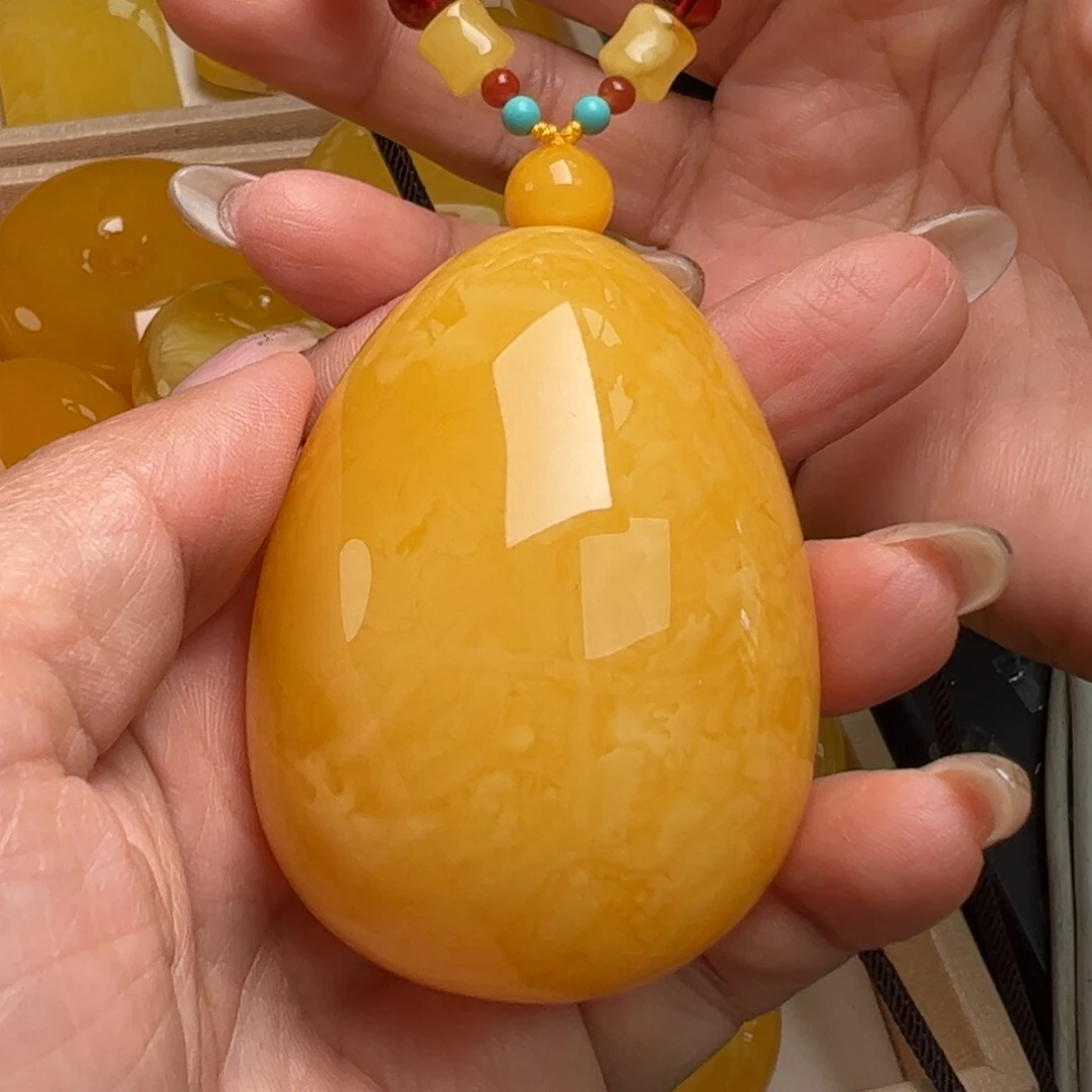 蜜蜡未镶嵌毛衣链无烤色无优化无补胶无煮蜜无覆膜无辐照