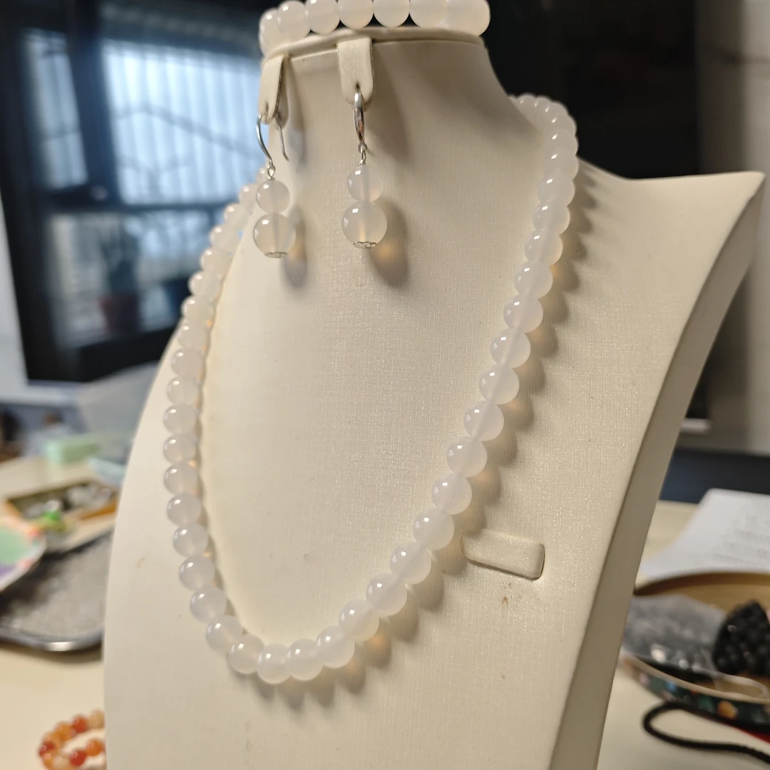 非金属仿水晶项链 非金属仿水晶项链（双珠耳环款）