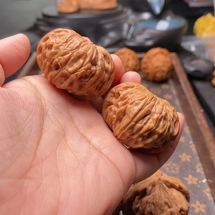 桃核把件球磨41尺