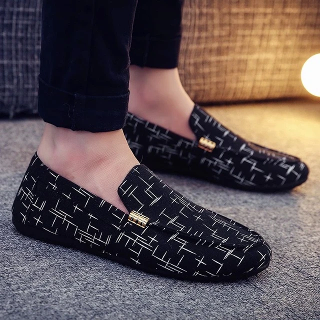 男鞋布鞋45码46大码透气软底轻便防臭工作鞋开车上班豆豆鞋子男鞋