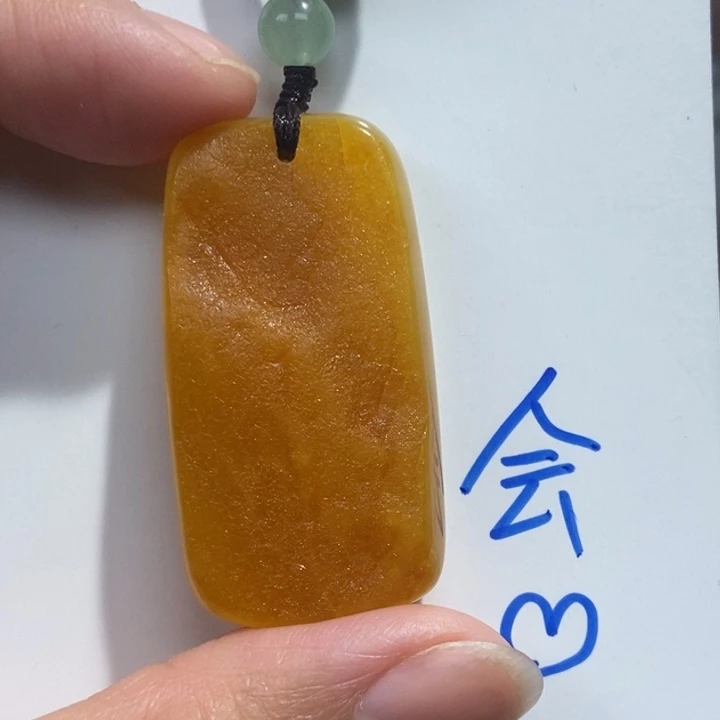 定制琥珀未镶嵌琥珀蜜蜡吊坠项链